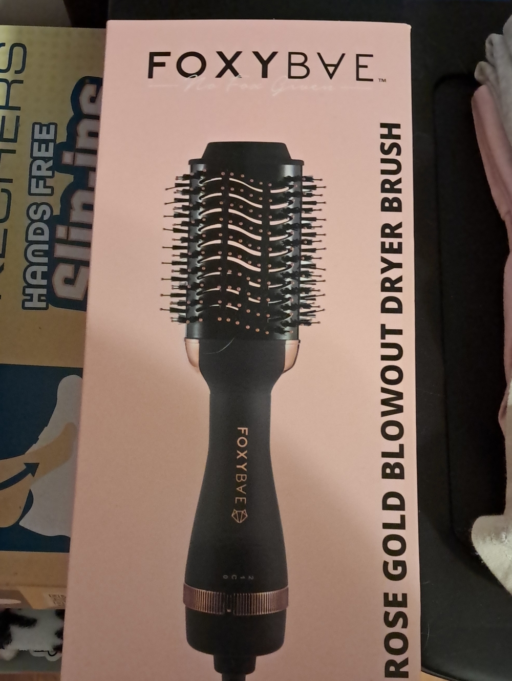 FOXYBae Rose Gold Blowout Dryer Brush - Black/Rose Gold